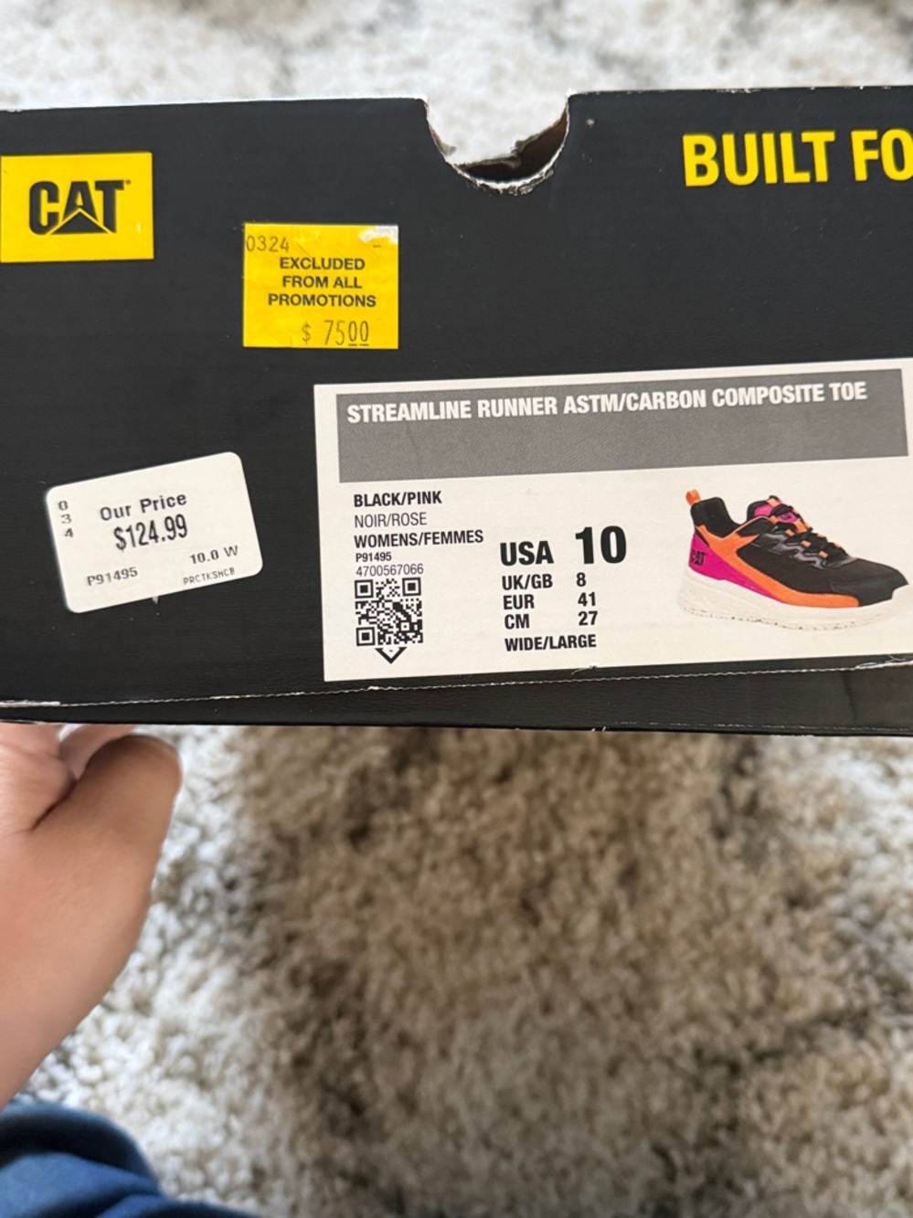 Caterpillar Streamline Runner Women's Sneakers - Black & Pink